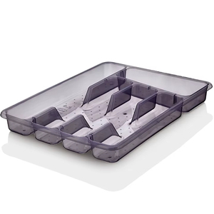 ชั้นวางจัดระเบียบช้อนส้อมอเนกประสงค์แบบใสขนาดเล็ก - Product Image 1