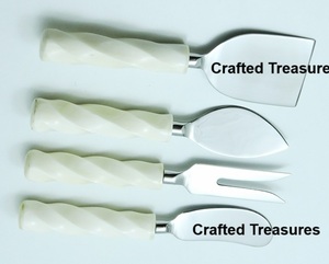 Couteaux à fromage en nacre Ensemble de couverts en métal à moindre coût Ensemble de couteaux à fromage en métal de haute qualité avec manche de vadrouille - Product Image 2