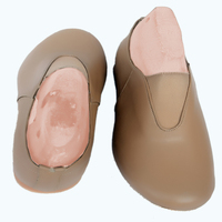 Nouvelles Chaussures de Danse Jazz Professionnelles en Cuir Marron avec Élastique Avant, Doublure en Cuir Véritable, Personnalisables, Vente en Gros pour Hommes, Femmes et Garçons