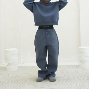 Ensemble de survêtement unisexe en coton épais de haute qualité pour hommes Streetwear Oversized Boxy Hoodie Sweat Pants Vintage Sweatsuits Winter - Product Image 6