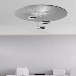 Hiện đại trang trí LED ánh sáng mặt dây chuyền bạc sắt Acrylic đèn trần hoa văn khuếch tán điều chỉnh chiều cao lịch thi đấu cho ăn uống - Product Image 6