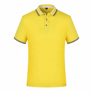 Camisa de golf de manga corta de secado rápido para hombre 2025 logotipo personalizado al por mayor para uniforme de polo con cuello de dos colores de patrón sólido - Product Image 3