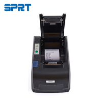 Impresora Térmica de Recibos Negra de 70 mm/s, Impresora de Facturas POS con Ethernet y USB, Modelo 58IV con Papel Térmico
