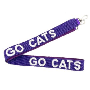 Wholesale Handcrafted Go Cats Gameday Beaded Purse <b>Strap</b> Accessory for College Gameday and Tailgating Events and <b>Replacement</b> <b>Bag</b> - Product Image 1