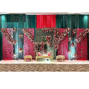 Vibrant Look Laser Cut <b>Backdrop</b> Panels for Wedding Customized Muslim Walima Metal <b>Frames</b> Decors Manufacture 2026 Sale USA Event - Product Image 1