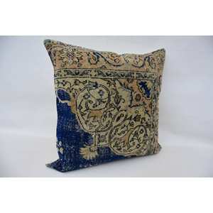 Premium Beige Paisley Patchwork Laine Oreiller 32x32 Pouces Coussin Décoratif Tissé Vintage Carré Portable Literie Canapé De Noël - Product Image 3