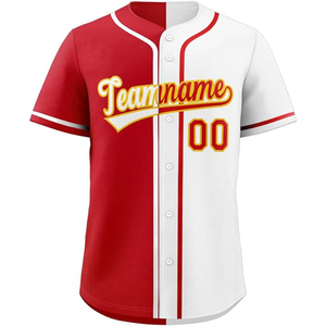 2025 uniforme de béisbol con logotipo personalizado de secado rápido, poliéster transpirable, camisetas sublimadas en negro y rojo, nuevo diseño, ropa de béisbol y softbol - Product Image 5