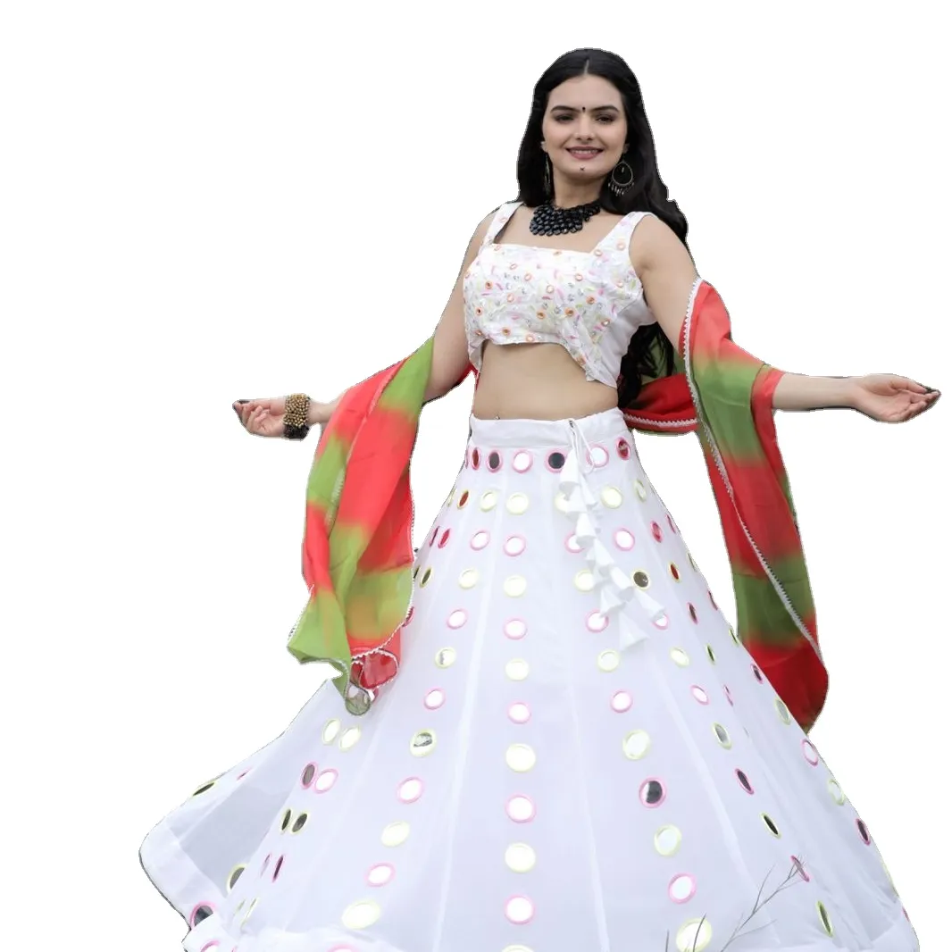 Navratri Special Lehenga Choli koleksi kerja cermin untuk wanita indian Traditionsl Lehenga Choli