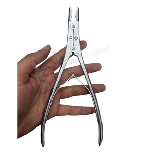 Alta calidad 23cm 5mm mordida doble acción Ruskin Bone Rongeurs instrumentos quirúrgicos ortopédicos potencia Manual de acero inoxidable - Product Image 1