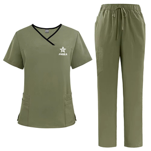 Nuevo diseño OEM Hospital manga corta enfermera Scrubs conjuntos uniformes personalizados Scrubs traje Hospital uniformes médicos enfermería Scrubs - Product Image 6