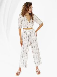 Ensemble chemise Palazzo en coton et lin pour femmes, pantalon en lin de couleur personnalisée, pantalon ample et Long, été, 100% - Product Image 6