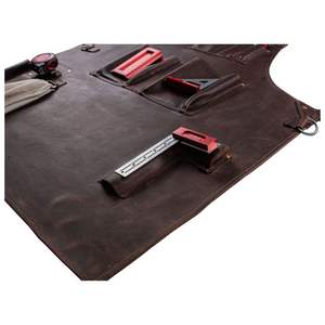 Tablier de barbecue professionnel polyvalent en cuir de vache véritable pour vêtements de travail Tablier de soudage de luxe résistant aux flammes - Product Image 4