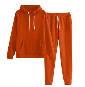 Chándal informal con estampado de logotipo de gran tamaño para mujer, ropa de entrenamiento de dos piezas para correr para invierno, ropa de jogging lisa - Product Image 6