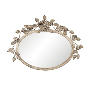 Conception unique Conception personnalisée | Cadre de miroir mural en métal Cadre de miroir décoratif en métal sculpté Couleur or - Product Image 5