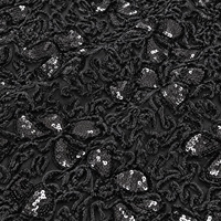 Tissu en dentelle brodée 3D florale à sequins et cordon pour robes de soirée et robes de mariée - Vente en gros