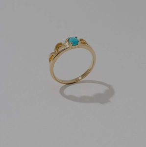Natural Turquoise Australian <b>Opal</b> <b>Ring</b> 925 Silver 14K Gold Plated Bezel Prong OEM Wholesale Thailand - Product Image 1