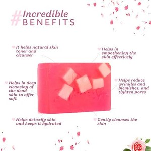 สบู่กลีเซอรีนบำรุงผิวผสมสารสกัดจากกุหลาบธรรมชาติ ขายส่งจำนวนมาก สบู่อาบน้ำให้ความชุ่มชื้นล้ำลึก รับผลิตแบบ OEM และฉลากส่วนตัว - Product Image 3