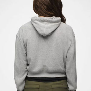 High Street Service femmes haut court à capuche tenue décontractée recadrée vêtements d'extérieur à la mode sweat à capuche pour femme - Product Image 3