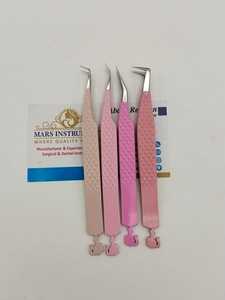 Pinzas profesionales para extensiones de pestañas de acero inoxidable, Punta puntiaguda, sostenibles y ecológicas - Product Image 4