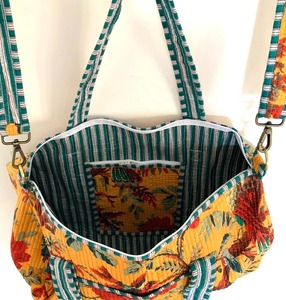 กระเป๋าสะพายไหล่ผ้าฝ้ายแบบเย็บปะติดปะต่อกันเป็นมิตรกับสิ่งแวดล้อมเดินทางอย่างยั่งยืนโยคะช้อปปิ้งชายหาดวีคเอนเดอร์ - Product Image 6