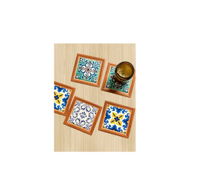 Wholesale Latest Piece Ceramic and <b>Wooden</b> <b>coaster</b> Handmade Design Ceramic <b>Coasters</b> - Product Image 1