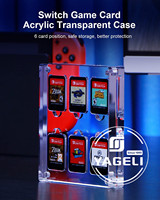 Étui de rangement pour cartes de jeu Nintendo Switch YAGELI, en acrylique, impression sérigraphique personnalisée, épaisseur personnalisée, transparent, logo personnalisé