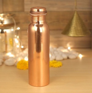 Premium Copper <b>Bottle</b> for Drinking <b>Water</b> Reusable Eco Friendly Storage - Product Image 4