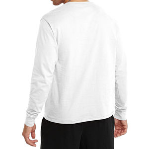 Camiseta de manga larga para hombre de última moda con logotipo impreso personalizado Material de bambú ligero Ropa de calle con longitud larga - Product Image 5