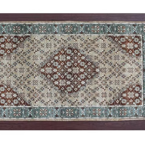 Alfombra de algodón y poliéster con estampado Arya Ziegler, suave y duradera con respaldo de TPR, juegos de alfombras hechas a máquina de uso diario del proveedor indio - Product Image 1