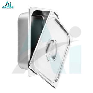 ALMAC Plateau d'instruments médicaux avec couvercle Plateau en acier inoxydable réutilisable pour le stockage et la stérilisation des outils en toute sécurité - Product Image 3