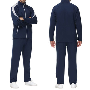 Men's High Quality Casual Sportswear Breathable Lightweight Long Sleeves <b>Polyester</b> <b>Tracksuit</b> Solid Color For Winter - Product Image 3