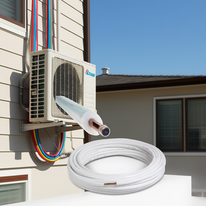 Rollo de Tubería de Cobre Revestido para Aire Acondicionado de 15 m, 1/4 de Pulgada de Espesor con Aislamiento de 1 mm - Product Image 3