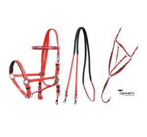 Ensemble de bridon et harnais imperméable le plus vendu avec rênes et peitoral – Équipement et accessoires pour chevaux - Product Image 1