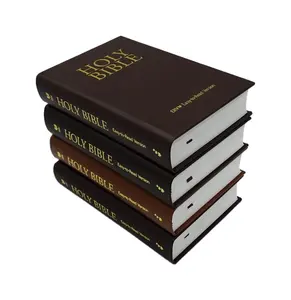 Best Selling Custom A4 Size Bible Hardcover with Glossy Embossed Printing Made from Art Paper Coated Paper Used Jesus Worship