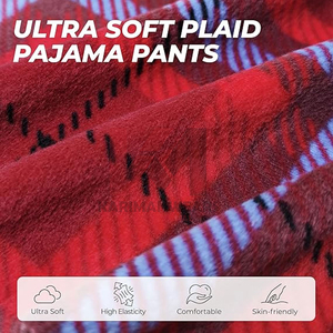 Conjunto de Pijama de Forro Polar de Manga Larga con Cuello en V Estampado de 2 Piezas para Hombre, Pantalones de Salón Suaves, Ropa de Dormir Cómoda de Secado Rápido - Product Image 3