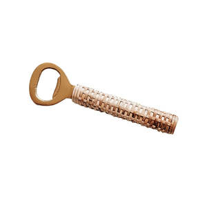 Ouvre-bouteille en bois de rotin de quincaillerie en laiton poli de qualité unique - Product Image 1