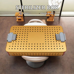 Contenedor de Esterilización de Aluminio de Doble Capa Reutilizable, Autoclave para Instrumentos Quirúrgicos - Product Image 5