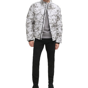 New Arrival Plus Size Men's High Street Style Puffer Jacket Custom Winter Bubble Warm Canvas <b>Stand</b> Jacket - Product Image 5