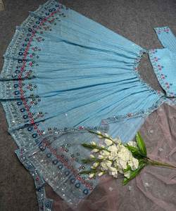 Precio al por mayor en el trabajo de secuencia de bordado de Georgette XXL de moda Lehenga Choli con ropa de fiesta étnica Dupatta ApparelGarment - Product Image 5