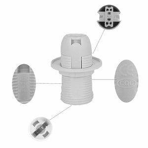 <span class=keywords><strong>E14</strong></span> giữ đèn màu trắng nến bóng đèn ổ cắm nhựa bóng đèn ổ cắm - Product Image 6
