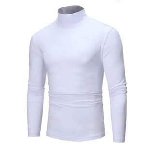 Chemise à manches longues coupe ajustée à col ras du cou thermique sans couture respirante pour hiver et automne pour hommes - Product Image 3