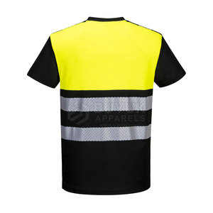 Camisa de Trabajo de Manga Corta de Alta Visibilidad con Tela Reflectante 100% Poliéster, Diseño Transpirable para Protección Contra Incendios, Trabajadores de la Construcción - Product Image 3