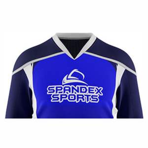 เสื้อฮอกกี้บอลแบบกำหนดเองพร้อมโลโก้สีที่กำหนดเอง ชื่อทีม-100% โพลีเอสเตอร์ ระบายอากาศได้ดี แห้งเร็ว - Product Image 3