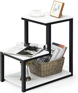 <b>Square</b> Shaped Metal <b>Table</b> With Wood Top <b>Tables</b> Accent <b>Side</b> <b>Table</b> for Living Room and Home Furniture High Quality - Product Image 1