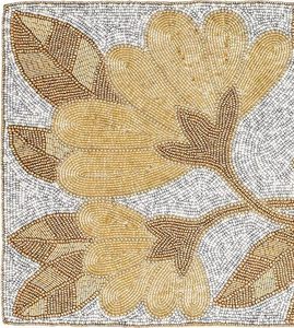 Christmas Decorative and Leaves Design Beaded <b>Runner</b> Placemat <b>Dining</b> <b>Table</b> Fancy Mat Handmade Decorative <b>Runners</b> for Wedding - Product Image 4
