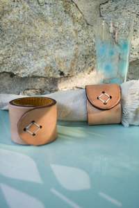 Servilleteros de cuero de alta calidad para casas de lujo, restaurantes y arreglos de mesas de boda con acabado natural - Product Image 6