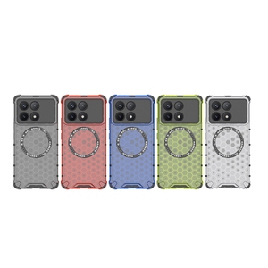 Coque de chargement sans fil pour Xiaomi 14 Ultra 5G 13 Pro 12S 12 <span class=keywords><strong>12X</strong></span> 13T <span class=keywords><strong>Redmi</strong></span> K60 K60E K70 K70E POCO F6 NOTE13 Honeycomb Back Cover - Product Image 2