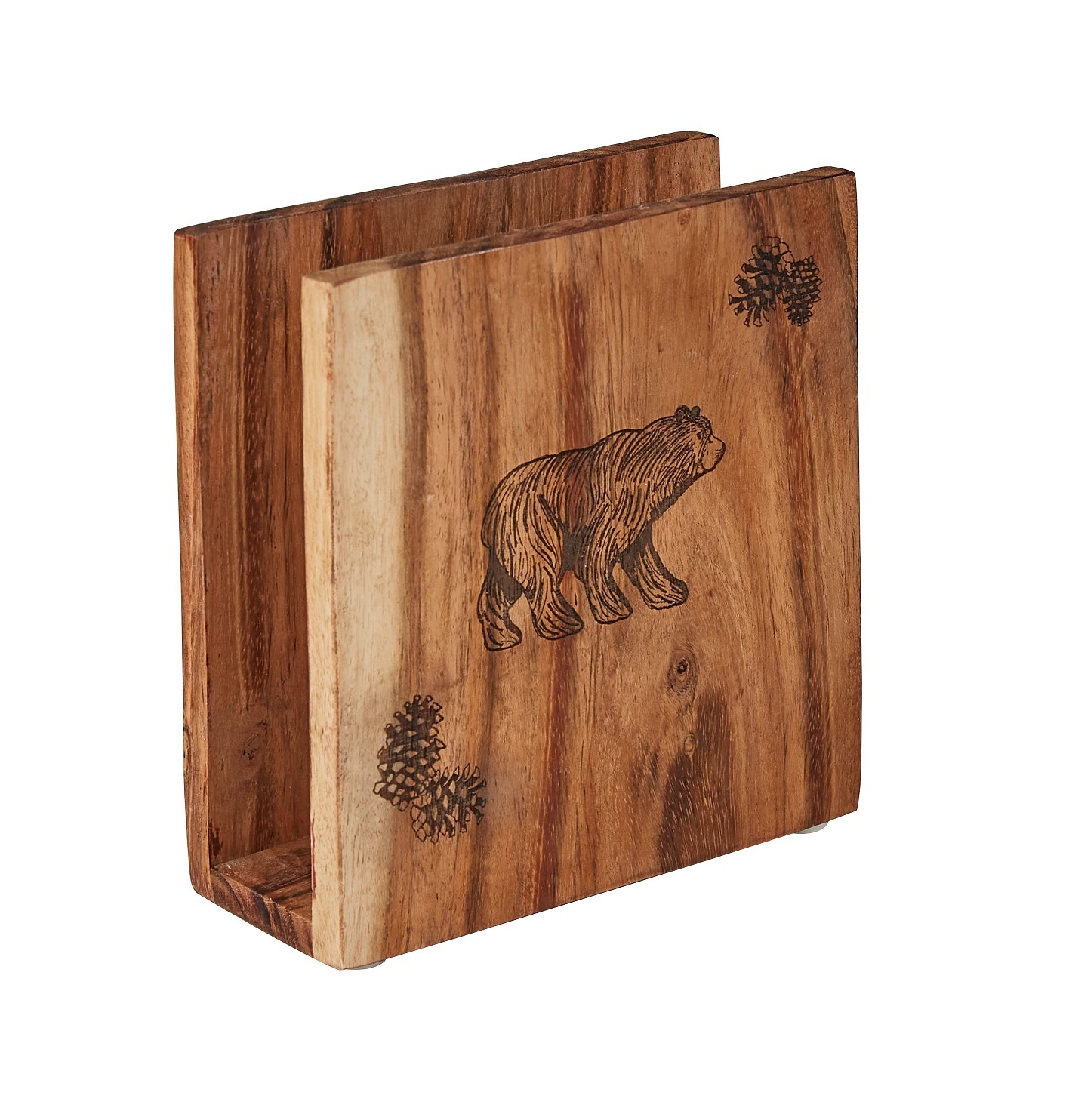 Porte-serviettes En Bois Sculpté Motif Feuilles 3D - 13x9,5x6,5 Cm - Pour Serviettes De Table Et Décoration Porte Serviette Bois Sur Pied