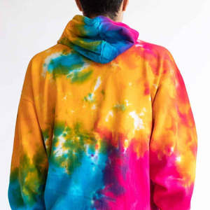 Sudadera con Capucha Unisex Extra Grande con Estampado Tie Dye, Personalizada, 100% Algodón, Felpa, Bordada, de Invierno, Talla Grande para Hombre, con Capucha con Cuello - Product Image 5