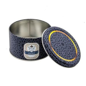 1.1L Vàng mô hình hình học hộp thiếc hình chữ nhật Ø 140x80mm trượt nắp dập nổi logo có thể tái chế cho các công cụ nền đen - Product Image 3